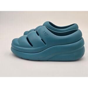 UGG Sport Yeah Platform Clog Blue Womens 7 Foam Slip On Sandal NWOT